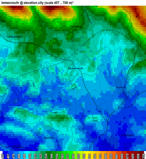 Immenreuth elevation map