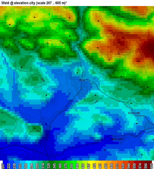 Ilfeld elevation map