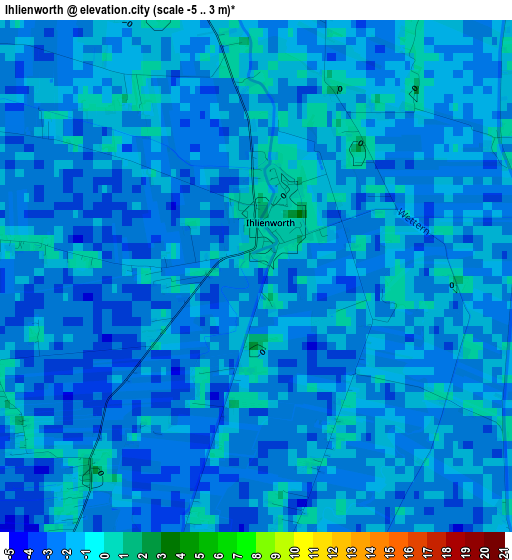 Ihlienworth elevation map