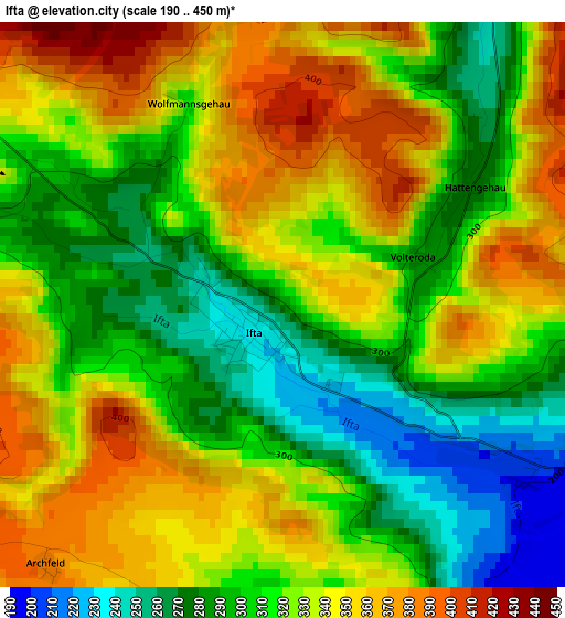 Ifta elevation map