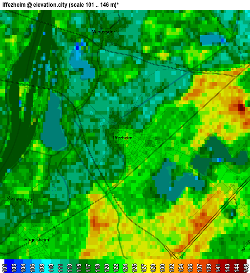 Iffezheim elevation map