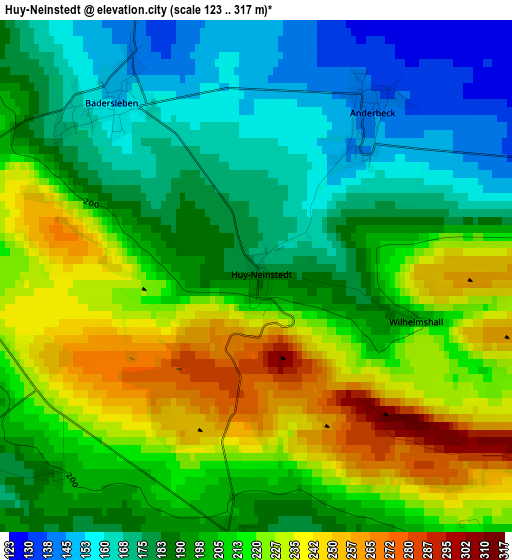 Huy-Neinstedt elevation map