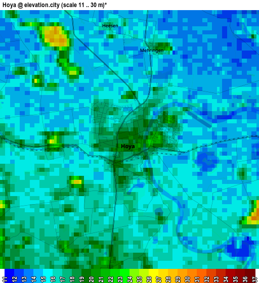 Hoya elevation map