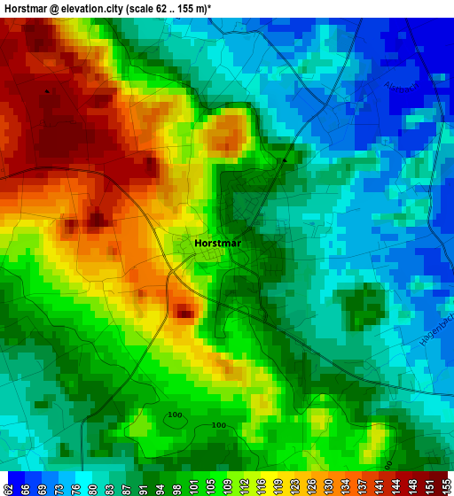 Horstmar elevation map