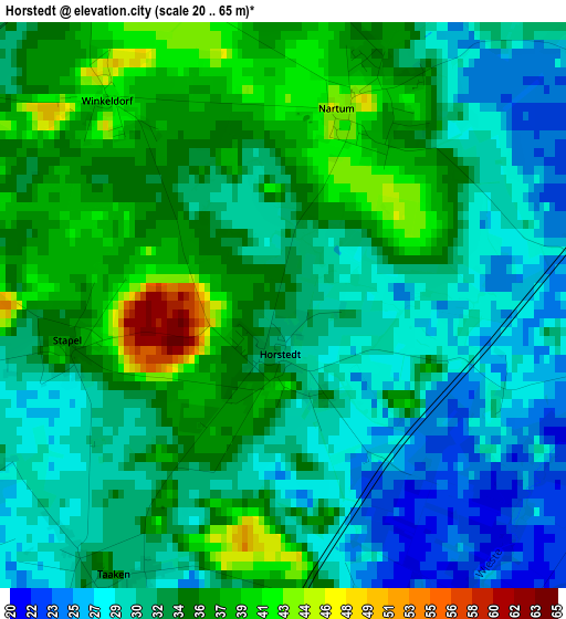 Horstedt elevation map