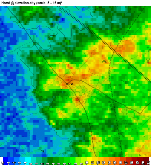 Horst elevation map