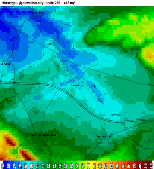 Hörselgau elevation map