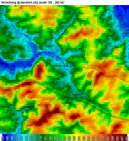 Horrenberg elevation map