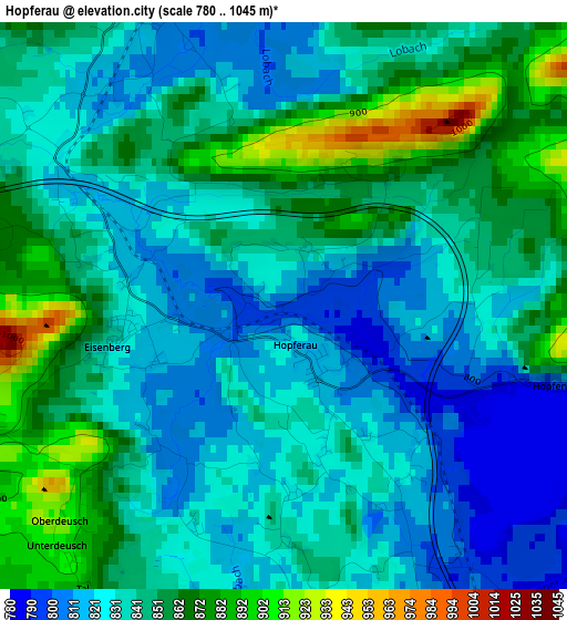 Hopferau elevation map