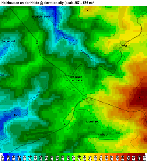 Holzhausen an der Haide elevation map