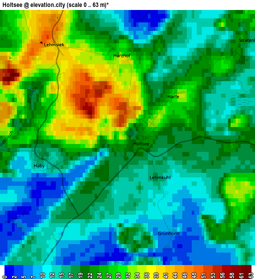 Holtsee elevation map