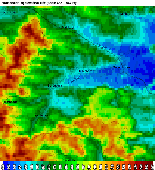 Hollenbach elevation map