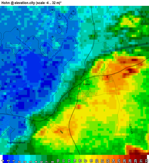 Hohn elevation map