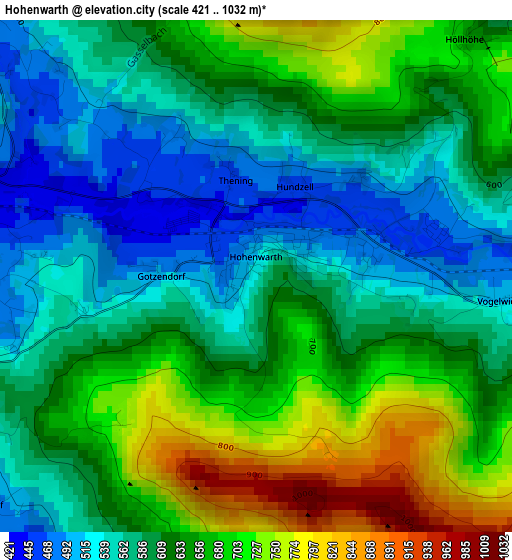 Hohenwarth elevation map