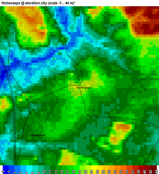 Hohenaspe elevation map