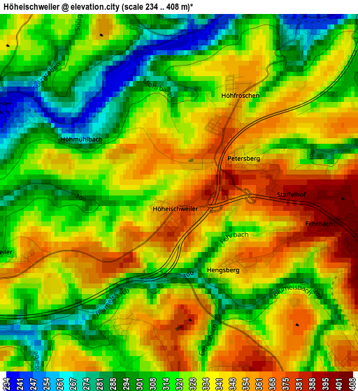 Höheischweiler elevation map