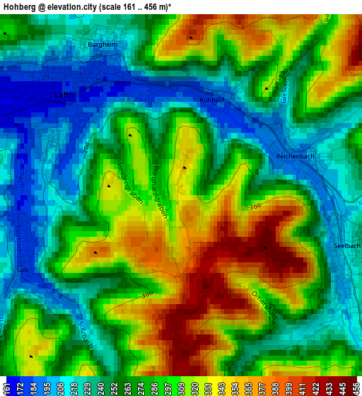 Hohberg elevation map