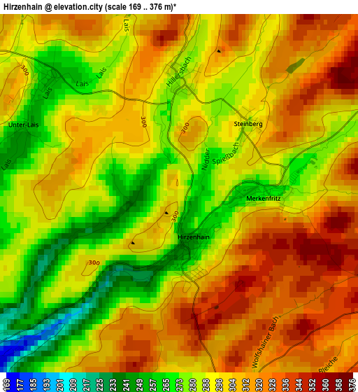 Hirzenhain elevation map