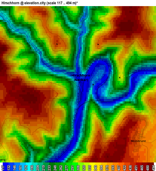 Hirschhorn elevation map