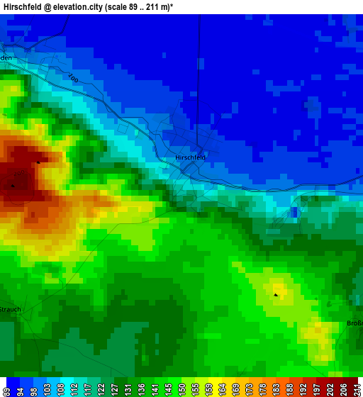 Hirschfeld elevation map