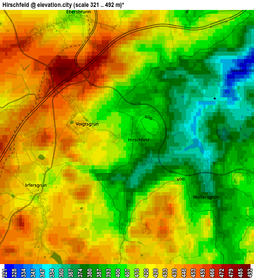 Hirschfeld elevation map