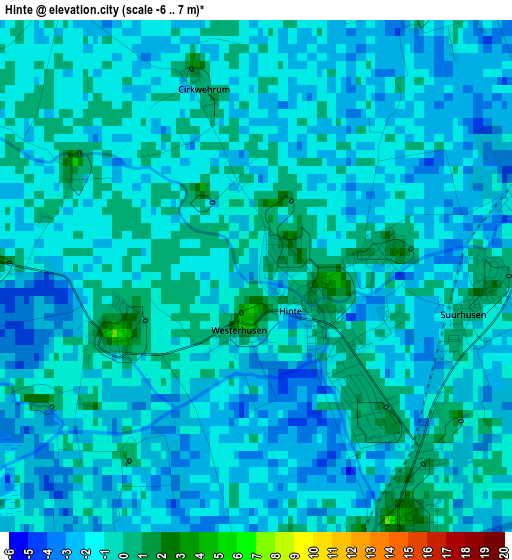 Hinte elevation map