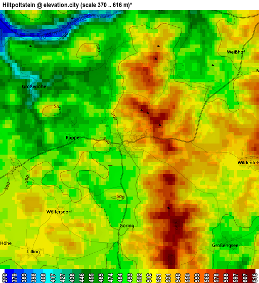 Hiltpoltstein elevation map