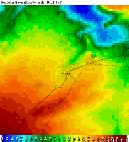 Heudeber elevation map