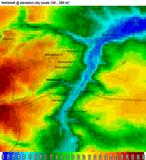 Hettstedt elevation map