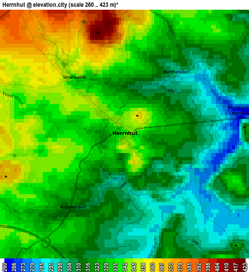 Herrnhut elevation map