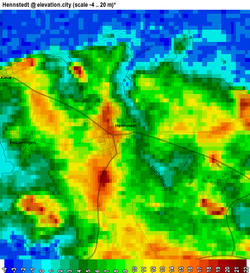 Hennstedt elevation map