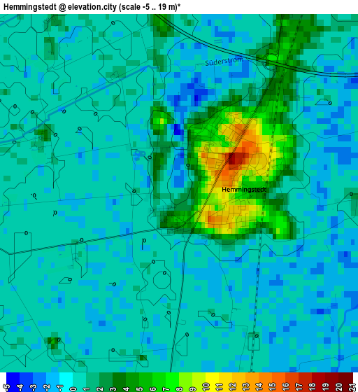 Hemmingstedt elevation map