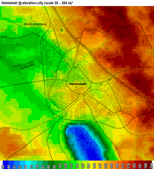 Helmstedt elevation map