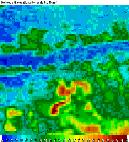 Hellwege elevation map