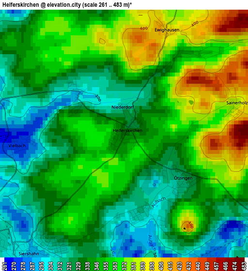 Helferskirchen elevation map