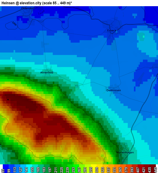 Heinsen elevation map