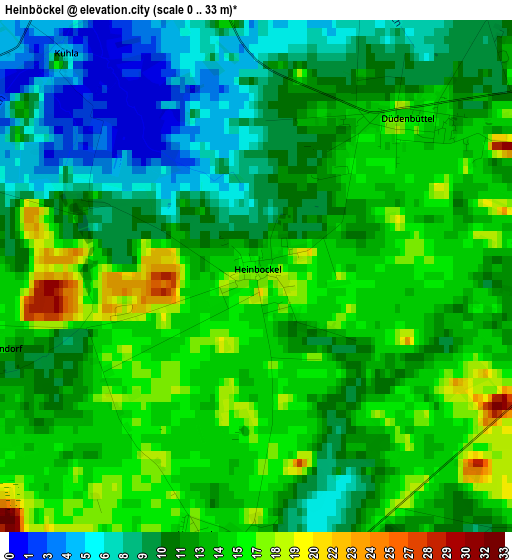 Heinböckel elevation map