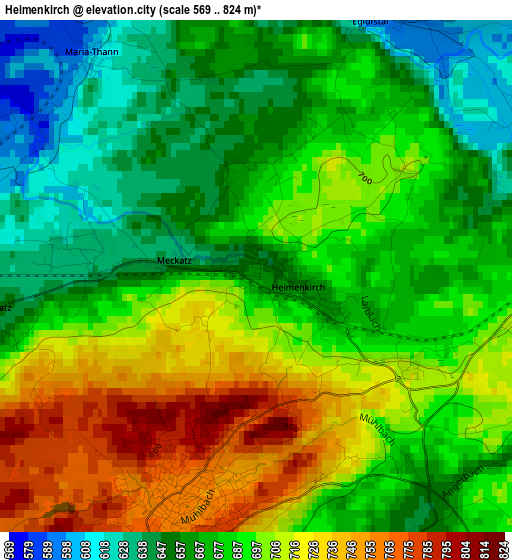 Heimenkirch elevation map