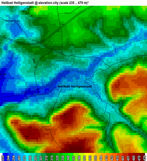 Heilbad Heiligenstadt elevation map