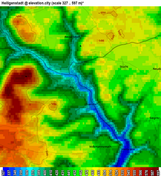 Heiligenstadt elevation map