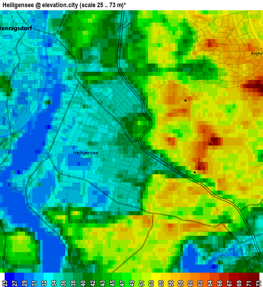 Heiligensee elevation map