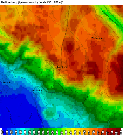 Heiligenberg elevation map