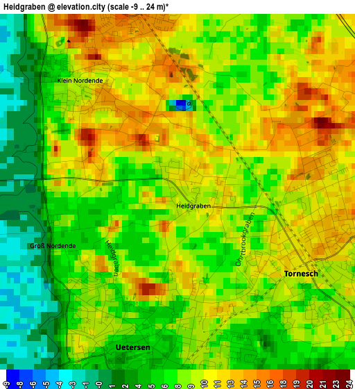 Heidgraben elevation map