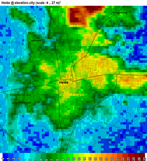 Heide elevation map