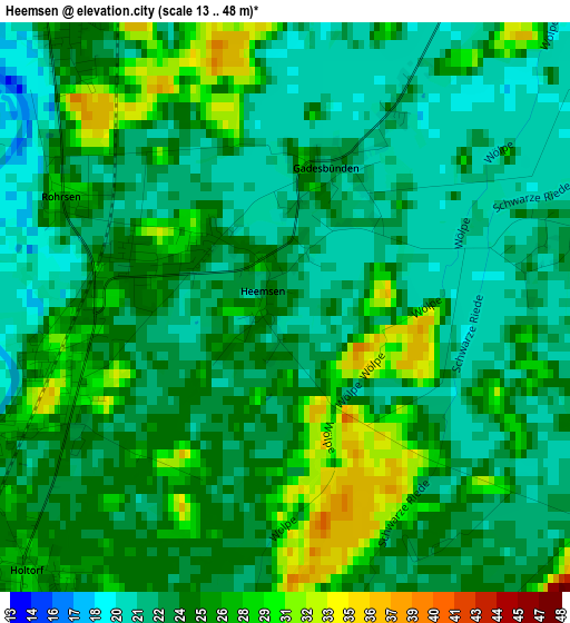Heemsen elevation map