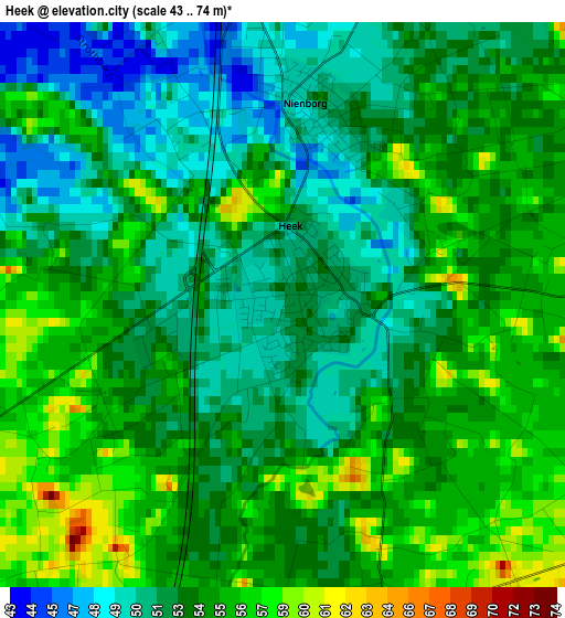 Heek elevation map