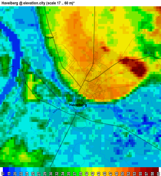 Havelberg elevation map