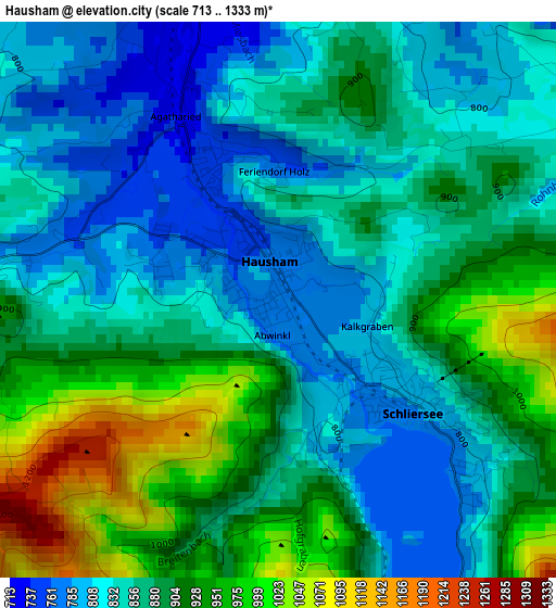 Hausham elevation map