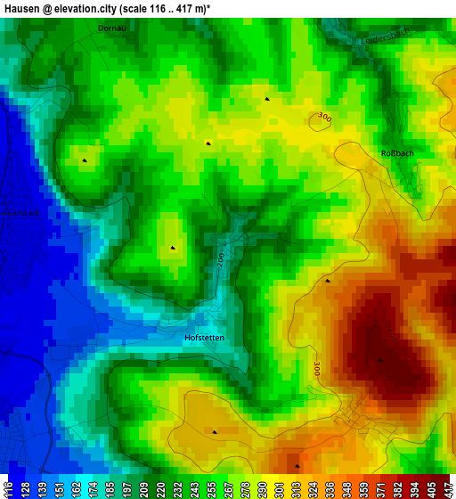 Hausen elevation map