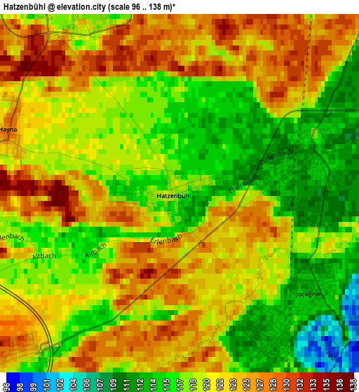 Hatzenbühl elevation map